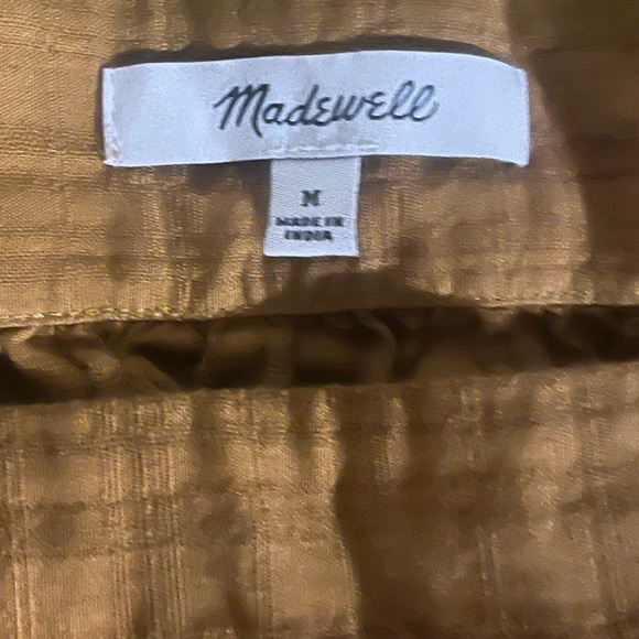 Madewell Women’s Square-Neck Bubble-Sleeve Top in Plaid style #NC817 Size Medium - Picture 3 of 11